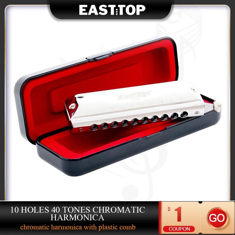 EASTTOP T10-40 10 Ȧ 40  ο  ϸī Ǳ Fashional Chromatic Harmonica